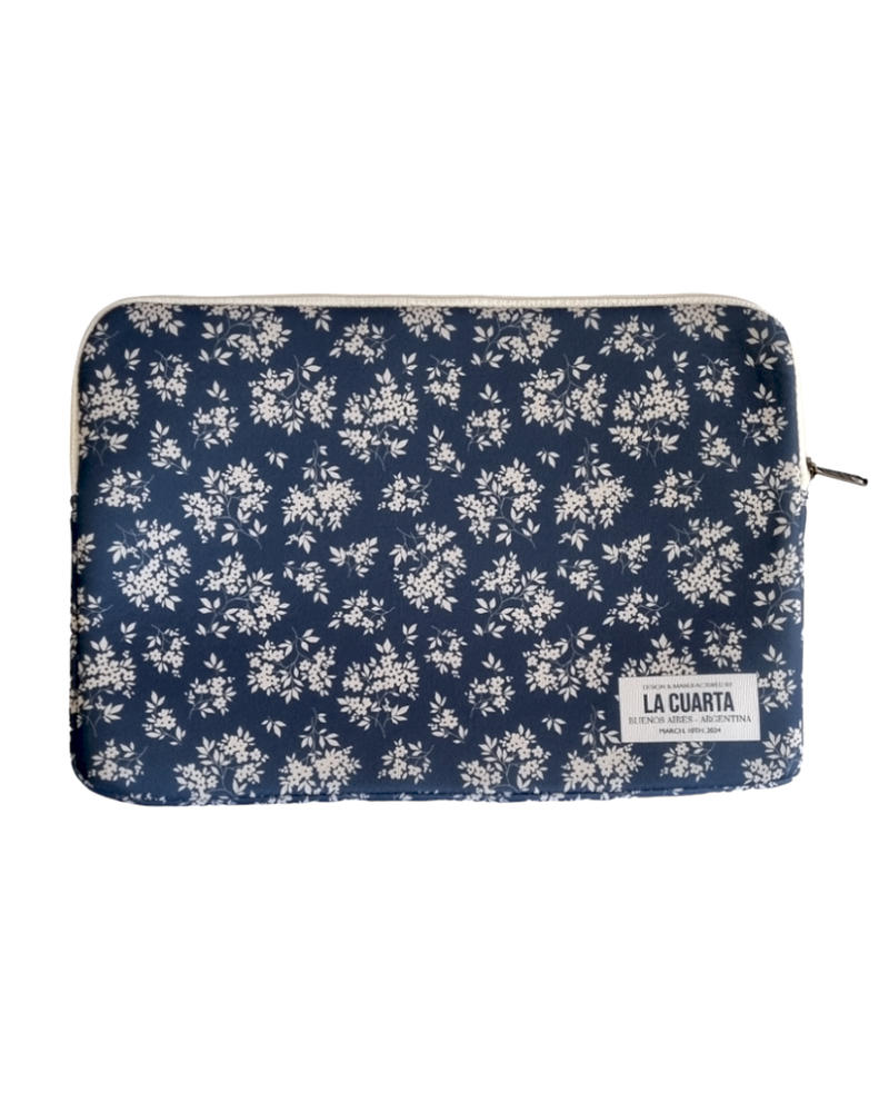 Funda Notebook Chica - Azul/Beige