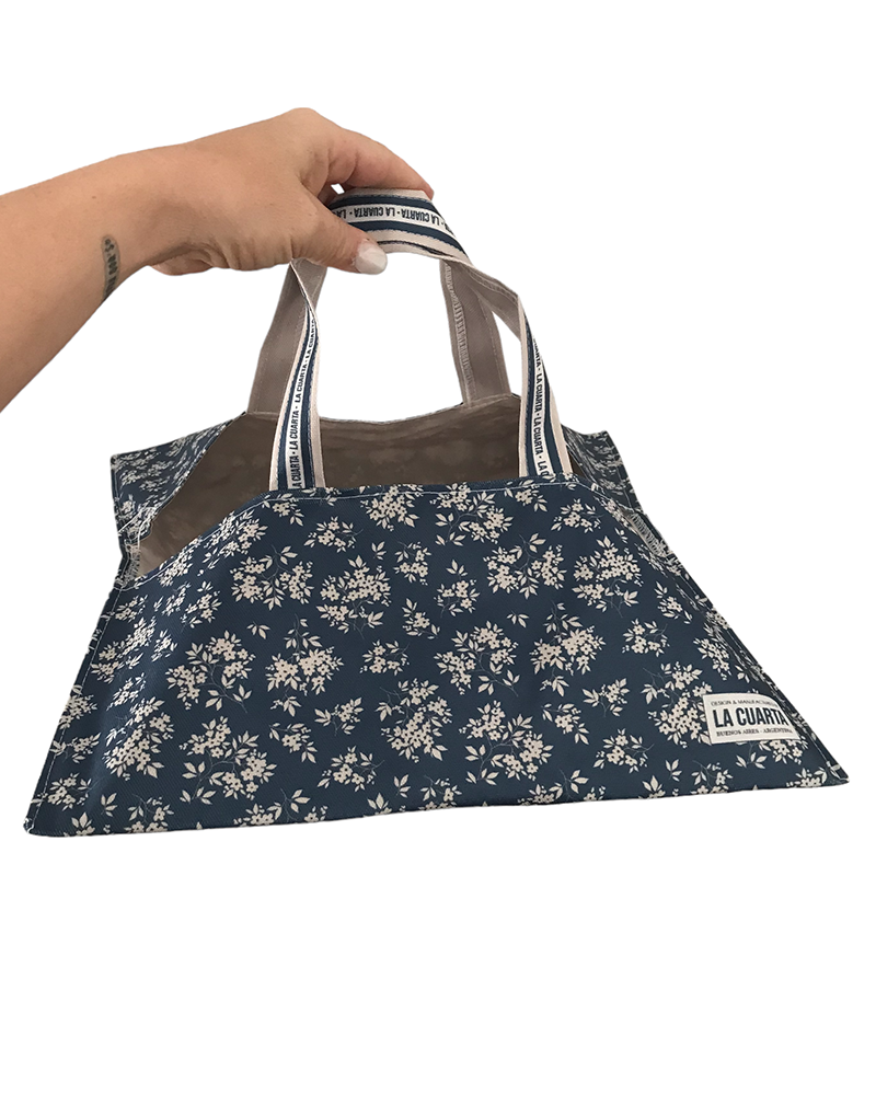 Bolsa Porta Maples/Tartas Azul/Beige