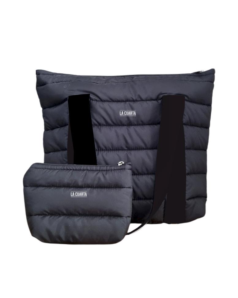 Set Bolso+Neceser Puffer Bruja- Negro