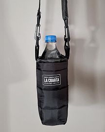 Porta Botella Puffer - Negro