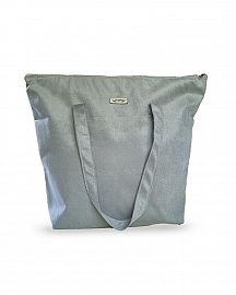 Bolso Tote Con Fuelle Pana Gris NEW!